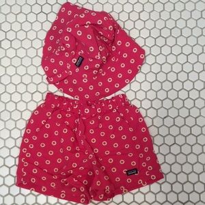 Patagonia shorts and hat girls 2T